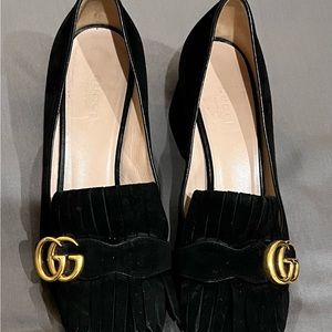 Gucci Marmont Suede Loafers